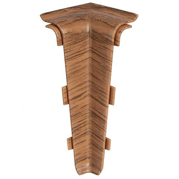 Угол внутренний для плинтуса ПВХ Arbiton Indo 70 12 Дуб Темный 2 штуки